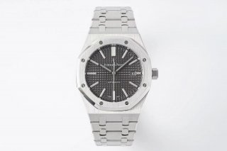 Royal Oak 41mm 15400 SS APSF 1:1 Best Edition Gray Textured Dial on SS Bracelet A3120 Super Clone