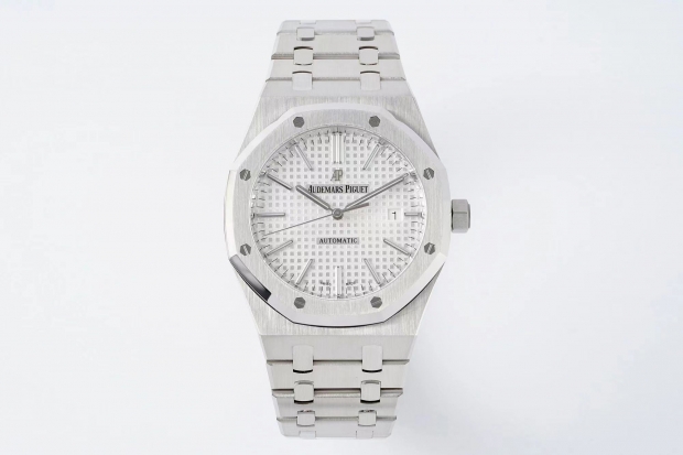 Royal Oak 41mm 15400 SS APSF 1:1 Best Edition White Textured Dial on SS Bracelet A3120 Super Clone