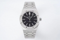 Royal Oak 41mm 15400 SS APSF 1:1 Best Edition Black Textured Dial on SS Bracelet A3120 Super Clone