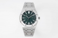 Royal Oak 41mm 15510 "50th Anniversary" SS APSF 1:1 Best Edition Green Dial on SS Bracelet SA4302 Super Clone