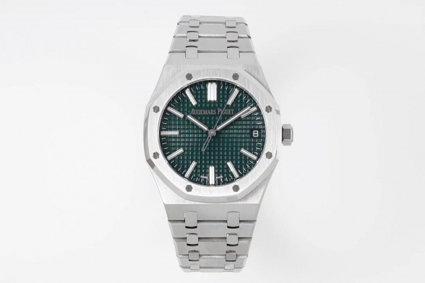 Royal Oak 41mm 15510 "50th Anniversary" SS APSF 1:1 Best Edition Green Dial on SS Bracelet SA4302 Super Clone