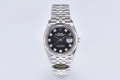 DateJust 36mm 126234 Clean 1:1 Best Edition 904L Steel Black Diamond Dial on Jubilee Bracelet VR3235