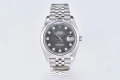 DateJust 36mm 126234 Clean 1:1 Best Edition 904L Steel Black Diamond Dial on Jubilee Bracelet VR3235