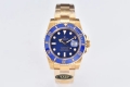 Submariner 116618 LB Blue Ceramic YG Plated 904L Steel Clean Factory 1:1 Best Edition VS3135