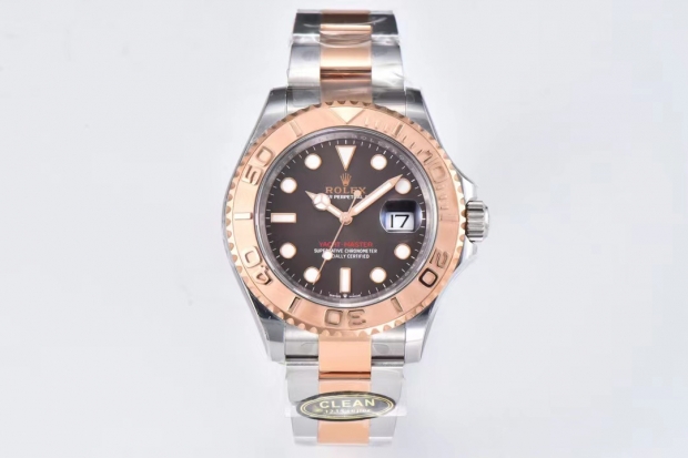 Yacht-Master 126621 SS/RG Clean Factory 904L Steel Brown Dial on SS/RG Bracelet VR3235