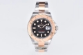 Yacht-Master 126621 SS/RG Clean Factory 904L Steel Black Dial on SS/RG Bracelet VR3235