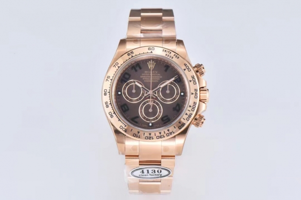 Daytona 116505 RG Clean Factory 1:1 Best Edition Brown Dial Numeral Marker on RG Oyster Bracelet A4130