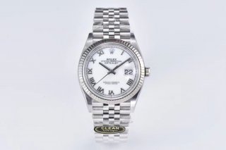 DateJust 36 126234 904L SS Clean Factory 1:1 Best Edition Fluted Bezel White Dial on Jubilee Bracelet VR3235