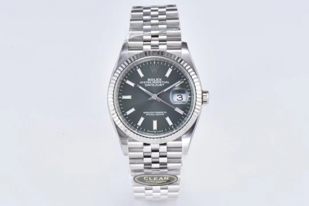 DateJust 36 SS 126234 Clean Factory 1:1 Best Edition 904L Steel Green Leaf Dial on Jubilee Bracelet VR3235