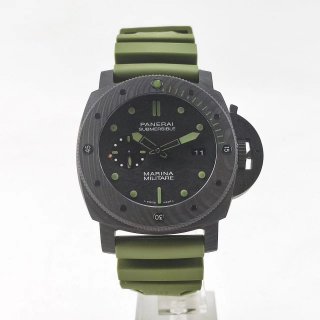 PAM961 Carbotech VSF Best Edition Carbon Dial on Green Rubber Strap P.9010 Clone