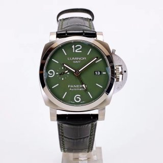 PAM1056 V GMT VSF 1:1 Best Edition Green Dial on Black Leather Strap P.9011 Super Clone