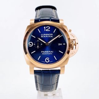 PAM1112 V GMT RG VSF 1:1 Best Edition Blue Dial on Blue Leather Strap P.9010 Super Clone