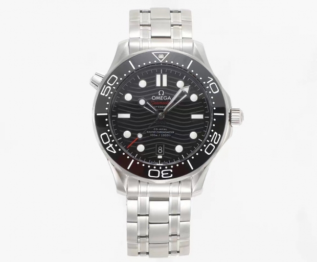 Seamaster Diver 300M VSF 1:1 Best Edition Black Ceramic Black Dial on SS Bracelet A8800 V2 (Black Balance Wheel)