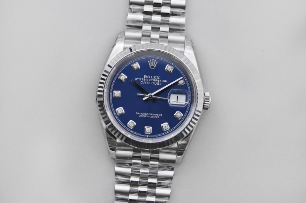 DateJust 36 SS 126234 VSF 1:1 Best Edition 904L Steel Blue Diamonds Dial on Jubilee Bracelet VS3235