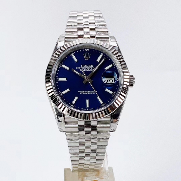 DateJust 41 126334 904L SS VSF 1:1 Best Edition Fluted Bezel Blue Dial on Jubilee Bracelet VS3235