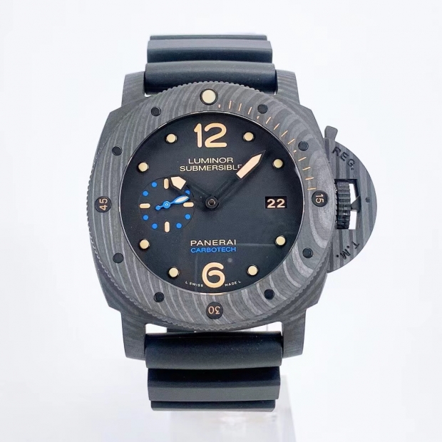 PAM616 Carbotech VSF Best Edition on Blue Logo Black Rubber Strap P.9000 Super Clone V3