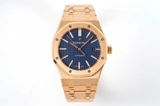 Royal Oak 41mm 15400 RG ZF 1:1 Best Edition Blue Textured Dial on RG Bracelet SA3120 Super Clone