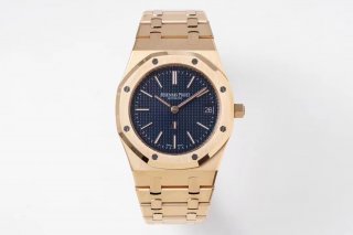 Royal Oak 39mm 15202 RG ZF 1:1 Best Edition Blue Textured Dial on RG Bracelet A2121