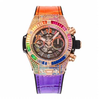 Big Bang Unico Rainbow King RG 45mm ZF 1:1 Best Edition on Rainbow Gummy Strap A1280