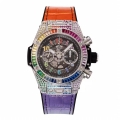 Big Bang Unico Rainbow King SS 45mm ZF 1:1 Best Edition on Rainbow Gummy Strap A1280