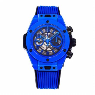 Hublot Big Bang Unico Blue Magic Ceramic ZF 1:1 Best Edition Skeleton Dial on Blue Rubber Strap A1280