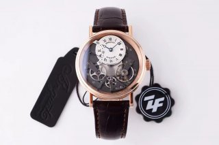 Tradition 7097BR RG ZF 1:1 Best Edition White/Gray Dial on Brown Leather Strap A505